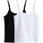 H&M Cotton Strappy Tops 2-pack - Black/White (1241630003)