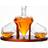 MikaMax Deluxe Diamond Decanter Set Whiskey Carafe 3pcs 0.85L