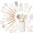 nuovva Utensil Holders With Cream Kitchen Utensil 35pcs