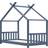 vidaXL Sengeramme for Barn Grey 78x146cm