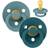 Bibs Color Sut Size 2, 6-18m, 2-pack Icelandic Sea/Forest Lake