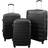 Borg Living Hardcase Suitcase 3 stk. - Black