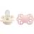 Bibs Infinity Silicone Pacifier Size 1 0-6m 2-pack Ivory/Blossom