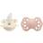 Bibs Infinity Silicone Pacifier Size 1 0-6m 2-pack Ivory/Blush