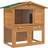 vidaXL Outdoor Rabbit Hutch 3 Doors Brass