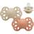Bibs Infinity Silicone Pacifier Size 1 0-6m 2-pack Vanilla/Peach