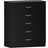 Vida Designs Riano Black Chest of Drawer 75x90cm