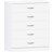 Vida Designs Riano White Chest of Drawer 75x90cm