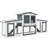 vidaXL Outdoor Large Rabbit Hutch 204x45x85cm Grey/White