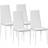 Homcom 4-Pieces Faux Leather Dining Chairs White Kitchen Chair