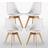 P&N Homewares Lorenzo White Kitchen Chair 83cm 4pcs