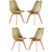 P&N Homewares Lorenzo Green Kitchen Chair 83cm 4pcs