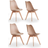 P&N Homewares Lorenzo Brown Kitchen Chair 83cm 4pcs