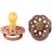 Bibs Boheme Latex Pacifier Size 1 0-6m 2-pack Peach/Woodchuck