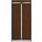 vidaXL With Zippers Brown Garderob 75x160cm 2st