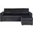 Ebuy24 Sacramento Anthracite Grey Sofa 218cm 3 personers