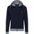 HUGO BOSS Men's Stretch Cotton Hooded Jacket- Dark Blue