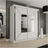 Sliding Wardrobes 4u Nicole Double Mirror White Wardrobe 180x217cm