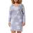 Triumph Night Dress In Long Sleeves - Violet/Dark Combination
