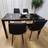 Casa Living Marble Effect Black Dining Set 70x120cm 5pcs