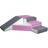 Velinda EPS Styrofaom+PE Foam Slide Set Hard Version White/Light Pink/Grey