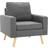 vidaXL 288693 Light Grey Fåtölj 80cm