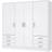 Forte Jupiter Matt White Wardrobe 206.5x200cm