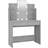 vidaXL With LED Lights Grey Sonoma Dressing Table 40x96cm