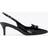 Carvela Positano Bow Sling Back Patent Slingback Courts - Black