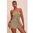 PrettyLittleThing Chiffon Trim Detail Bandeau Playsuit