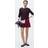 Mango Pleated Skirt With Buckles Maroon -
