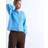 Topshop Knitted Easy Ribbed Relaxed Cardigan - Blue