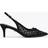 Carvela Positano Sling Low Fabric Heels - Black