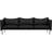 Fogia Tiki Vintage Black Soffa 236cm 3-sits