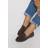 Yours Faux Suede Ruched Front Loafers In Extra Wide EEE Fit - Chocolate Brown