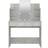 vidaXL With LED Light Concrete Gray Dressing Table 40x96cm