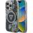 Guess IML Glitter Magnolia Triangle Logo Fodral iPhone 16 Pro