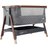 Tutti Bambini CoZee Luxe Bedside Crib Walnut/Slate 21.3x36.2"