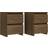 vidaXL 815332 Brown Oak Bedside Table 30x30cm 2pcs