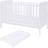 Tutti Bambini Rio Cot Bed with Cot Top Changer & Mattress White 29.5x56.8"