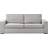 Beliani Vuokatti Light Grey Sofa 216cm 3 Seater