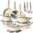 Just Perfecto Beige Cookware Set with lid 21 Parts