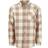 Magellan Outdoors Canyon Creek Long Sleeve Flannel Shirt - Oyster White/Walnut Buffalo