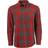 Magellan Outdoors Canyon Creek Long Sleeve Flannel Shirt - Red Ochre/Dark Shadow
