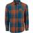 Magellan Outdoors Canyon Creek Long Sleeve Flannel Shirt - Mocha Bisque/Legion Blue Check