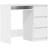 vidaXL Engineered Wood High Gloss White Writing Desk 45x90cm