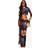 boohoo Bold Floral Maxi Beach Dress - Black