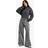 boohoo Petite 28 Inch Basic Wide Leg Jean - Grey