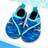 Shein Kids Outdoor Beach Shoes Blue Shark Print - Blue