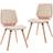 vidaXL 287382 Light Brown/Cream Köksstol 85cm 2st